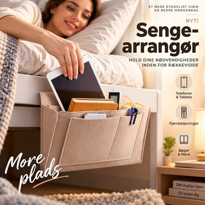 Praktisk Sengelomme i Filt – Sengeorganizer Uden Montering