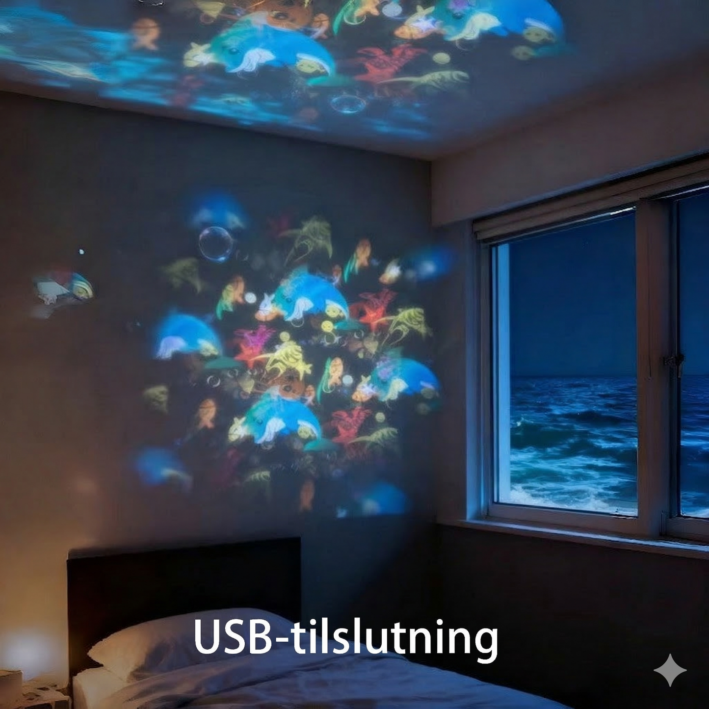 Dynamisk roterende LED-projektorlampe