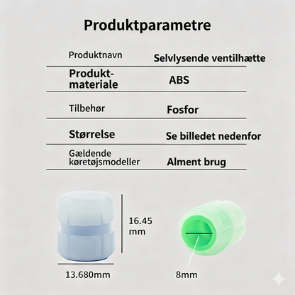 Selvlysende Ventilhætter: Universel Beskyttelse med Glow-Effekt