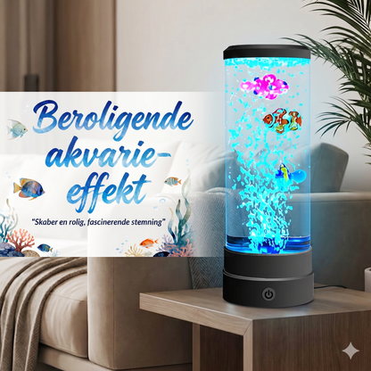 Afslappende LED Akvarie-Boblelampe med Fjernbetjening