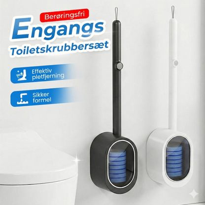 Væghængt Toiletbørste med Engangshoveder – Berøringsfri og Hygiejnisk Rengøring