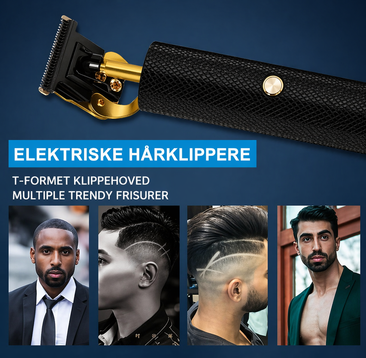 Professionel Trimmer i Metal til Mænd – Skarpe Konturer og Tæt Barbering
