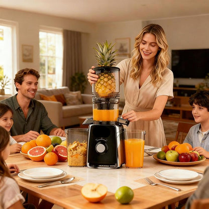 Fuldautomatisk Juicer med Stor Åbning – Pres Hele Frugter og Grøntsager Uden Forskæring