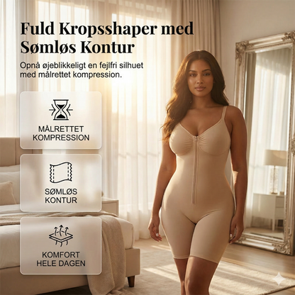 Shapewear Bodysuit med Numseløft og Lynlås