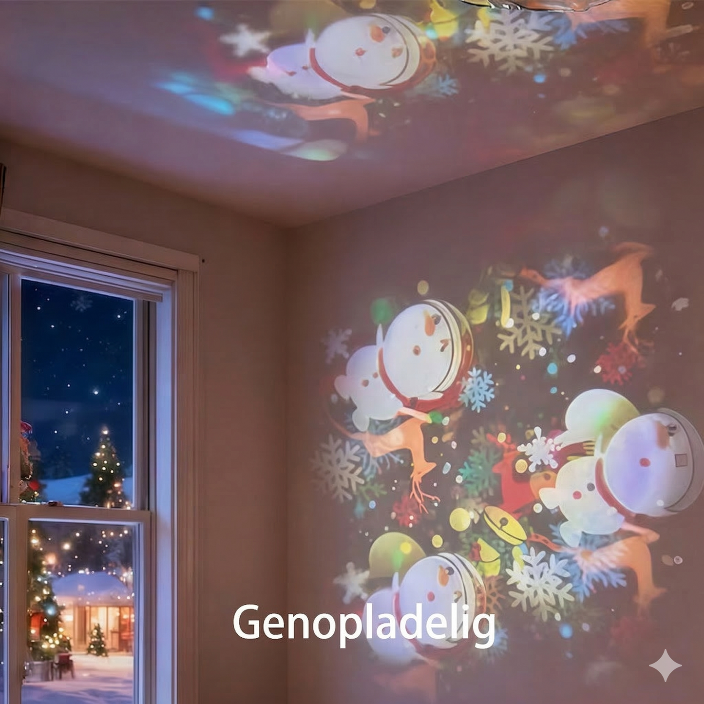 Dynamisk roterende LED-projektorlampe