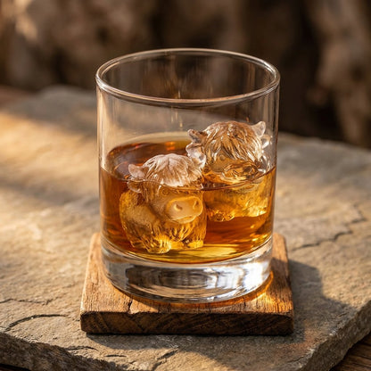 Mini Highland Cow isterningbakke – Sød 3D-is til drinks, fester og gaver