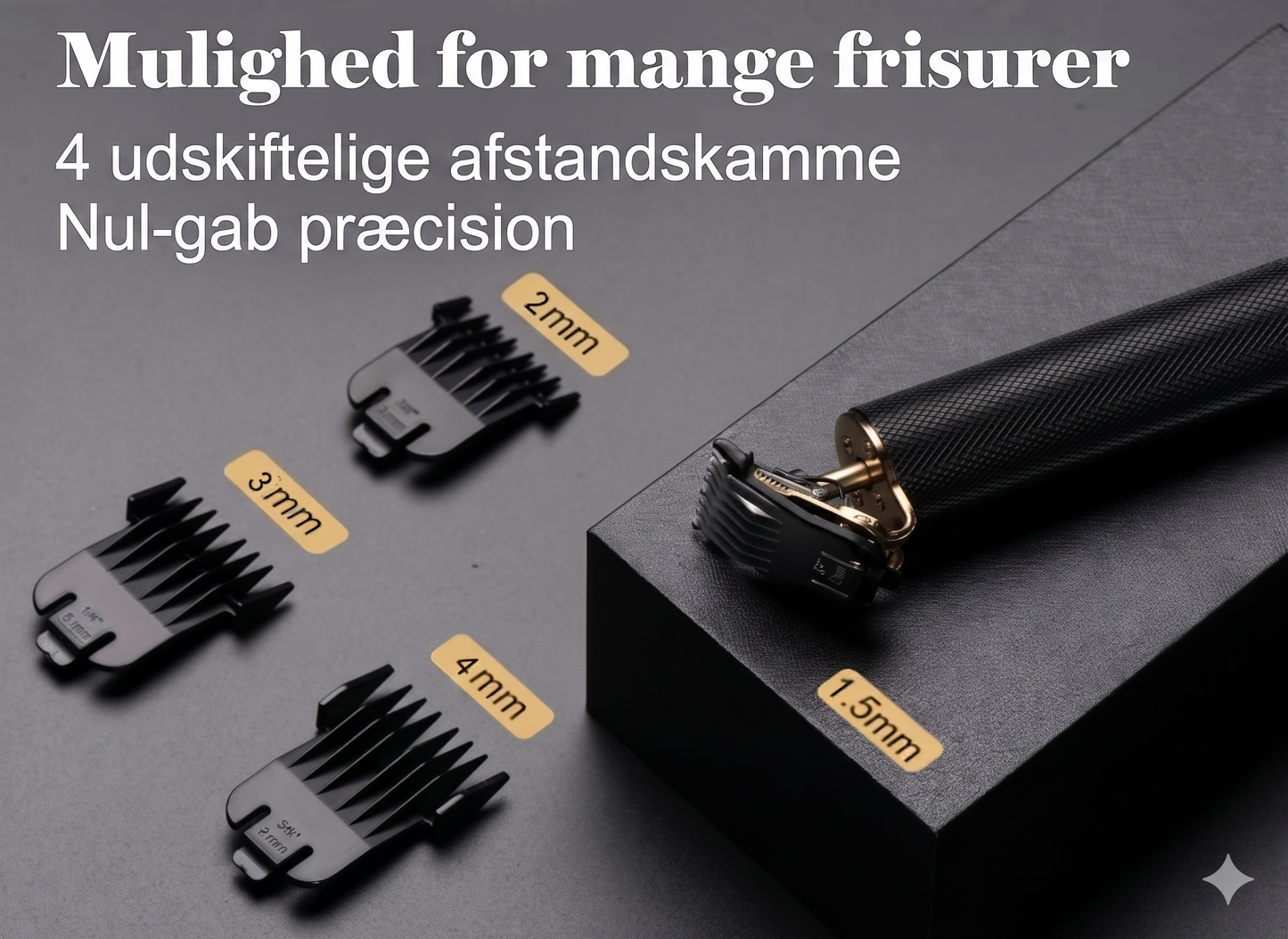 Professionel Trimmer i Metal til Mænd – Skarpe Konturer og Tæt Barbering