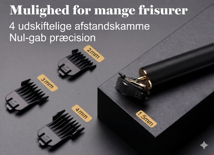 Professionel Trimmer i Metal til Mænd – Skarpe Konturer og Tæt Barbering