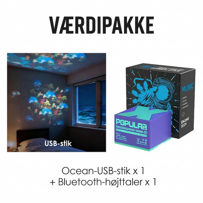 Dynamisk roterende LED-projektorlampe