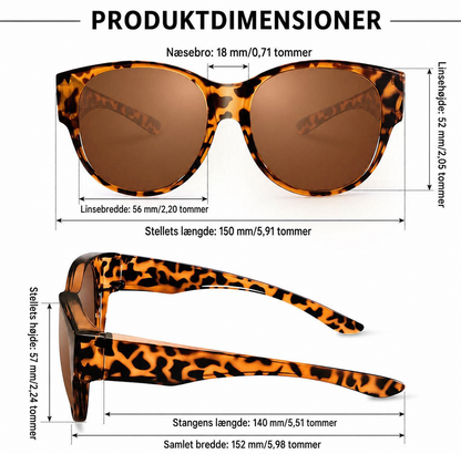 Cat-Eye Fit-Over Solbriller: Polariseret UV400-Beskyttelse