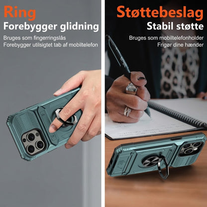 Stødsikkert Mobilcover med Kortholder – Integreret ringholder til iPhone