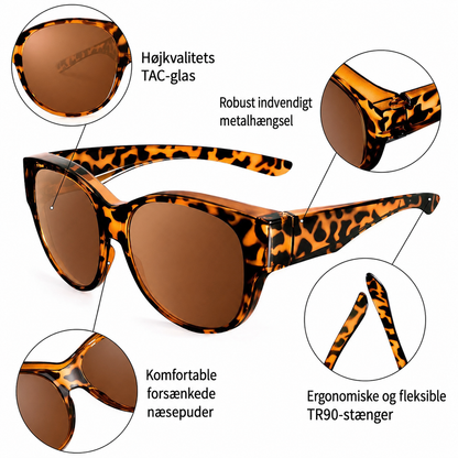 Cat-Eye Fit-Over Solbriller: Polariseret UV400-Beskyttelse