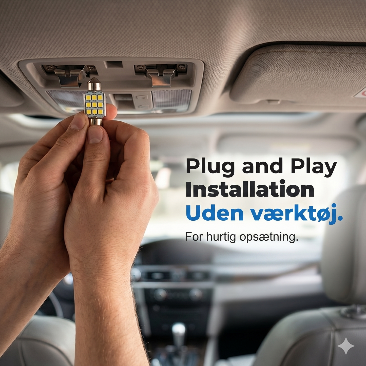 Universel LED-Bilbelysning: 20-delt Sæt med Plug-and-Play
