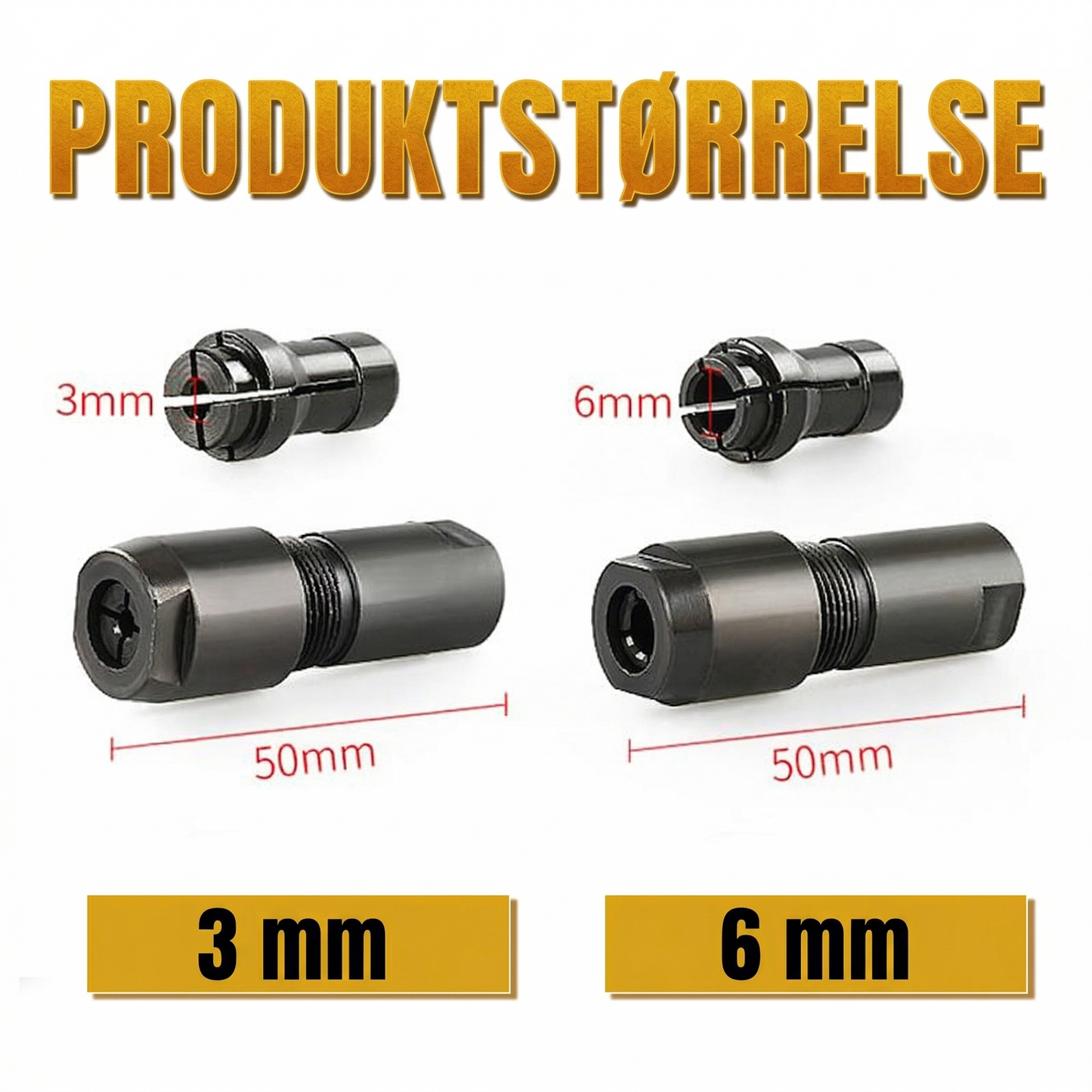 Modificeret Vinkelsliber-adapter – Forvandl til Ligesliber (M10/3mm/6mm)