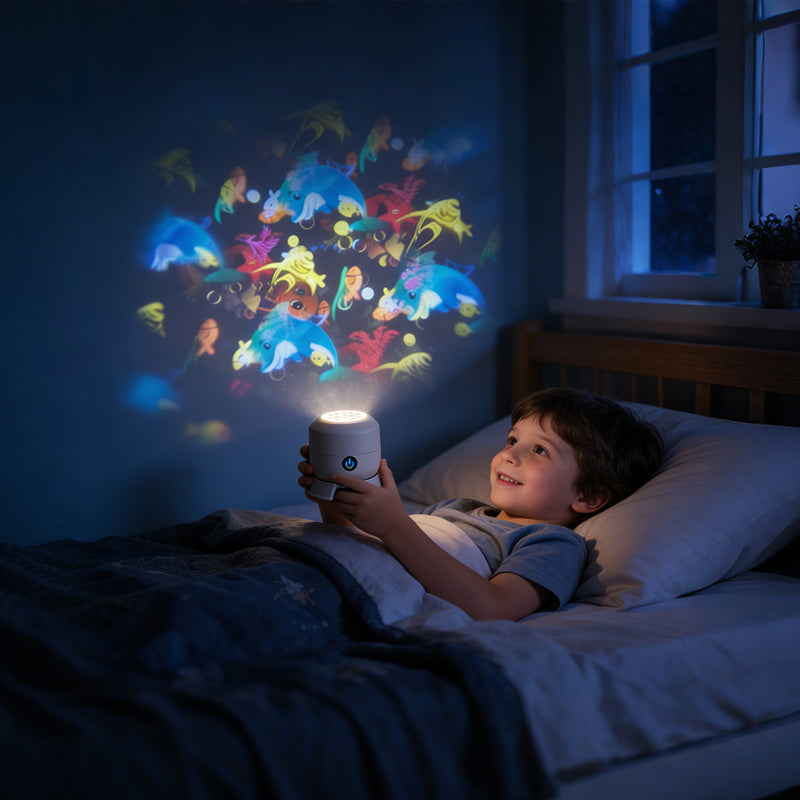 Dynamisk roterende LED-projektorlampe