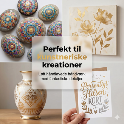 Vandbaseret Metallic Maling--Lugtfri Guld/Sølv