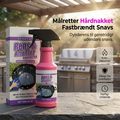 Kraftfuld Grillaffedter Spray – Fjerner Effektivt Fastbrændt Fedt og Snavs