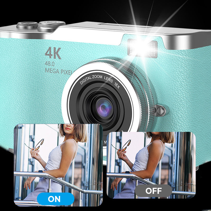 4K HD Digitalkamera med Flip-Skærm og Autofokus