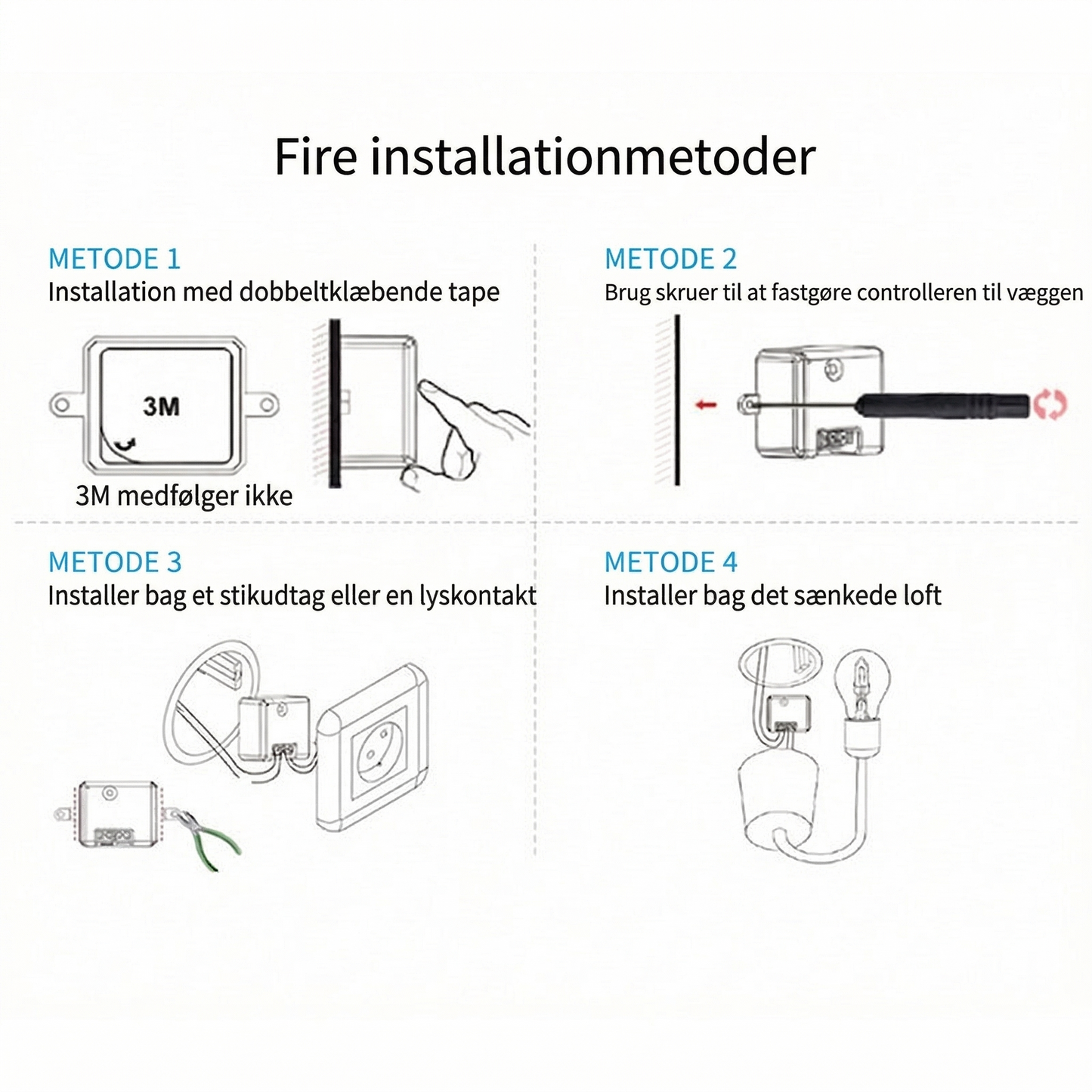 Trådløs Afbryder – 100% Batterifri & Nem Montering