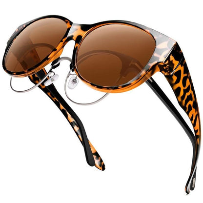 Cat-Eye Fit-Over Solbriller: Polariseret UV400-Beskyttelse