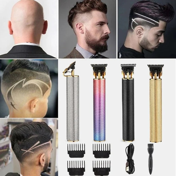 Professionel Trimmer i Metal til Mænd – Skarpe Konturer og Tæt Barbering