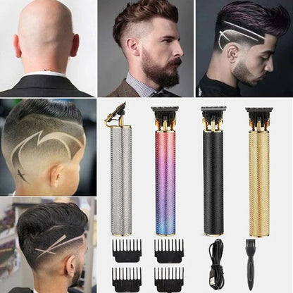 Professionel Trimmer i Metal til Mænd – Skarpe Konturer og Tæt Barbering