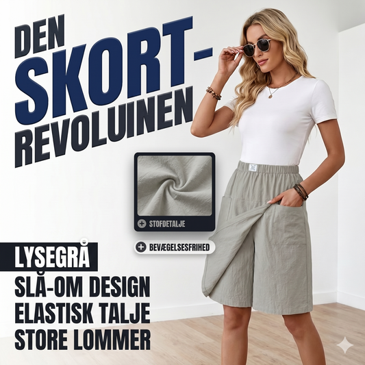 Afslappet Sommer-Skort med Stræktalje og Lommer