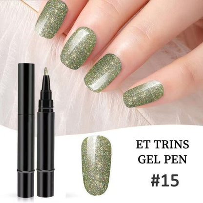 3-i-1 Vandbaseret Harpiks LED/UV Gel Neglepen uden Base- og Topcoat