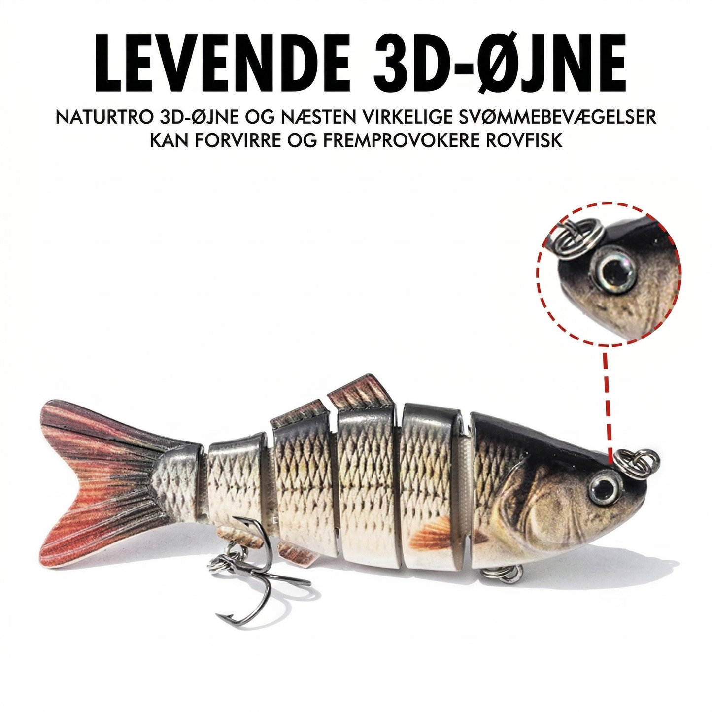 Flerleddet Bionisk Wobler – Livagtig Fiskeagn til Fersk- og Saltvand