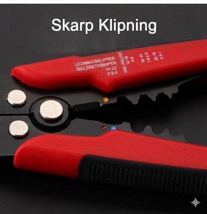 Automatisk 3-i-1 Afisoleringstang: Præcis Afisolering, Klip og Krympning