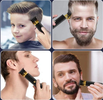 Professionel Trimmer i Metal til Mænd – Skarpe Konturer og Tæt Barbering