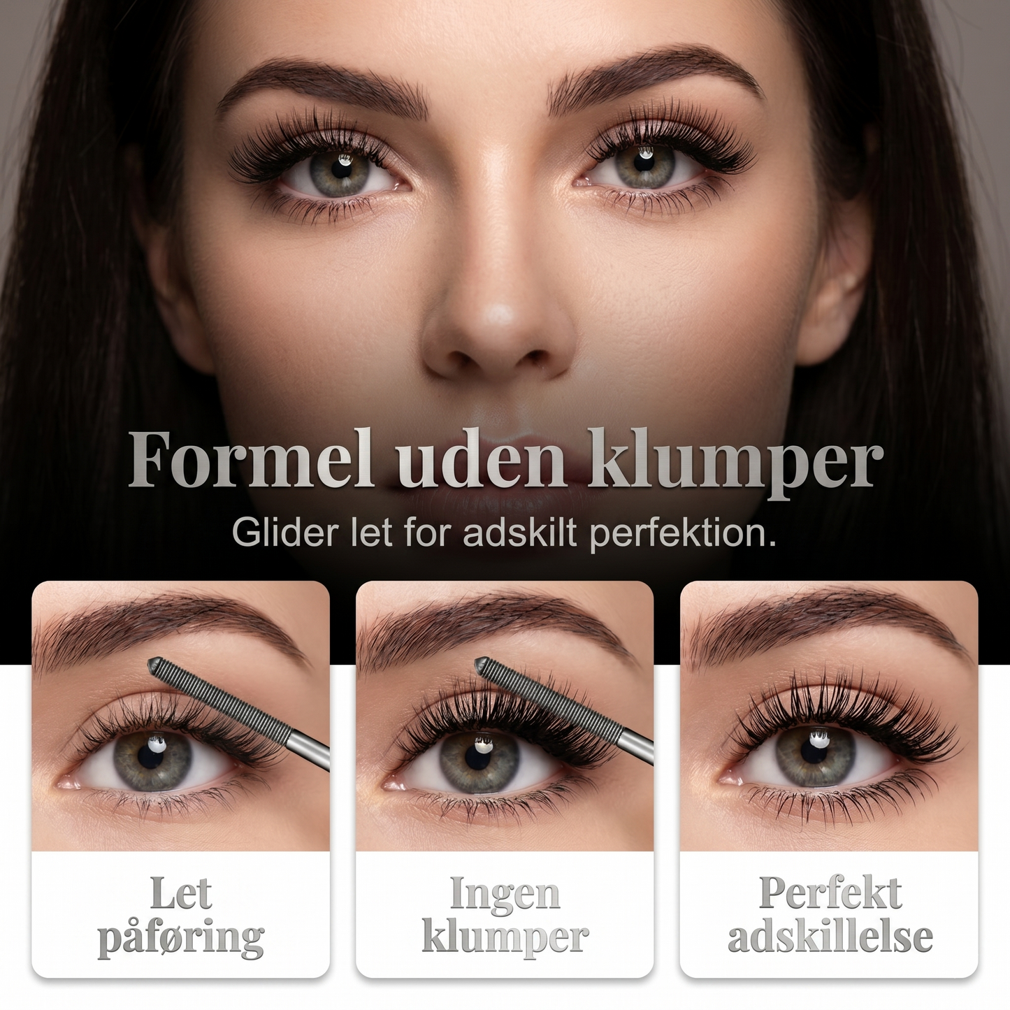 Vandfast Fibermascara med Metalbørste: Dramatisk Længde og 24-Timers Hold