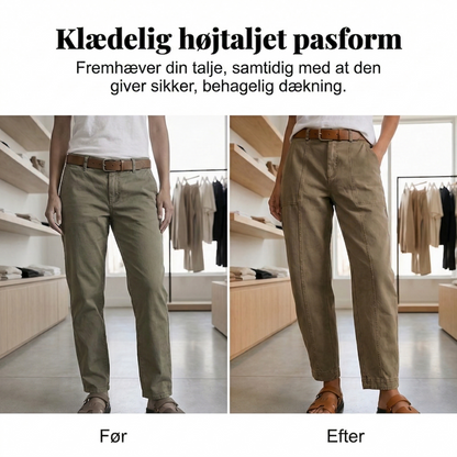 Højtaljede Utilitybukser til Kvinder – Tilspidset og Moderne Snit, Trendy og Behagelige