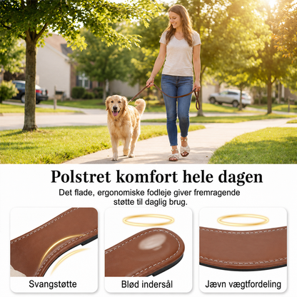 Elegante Roset-Sommersandaler: Flad Slip-On med Perledetalje