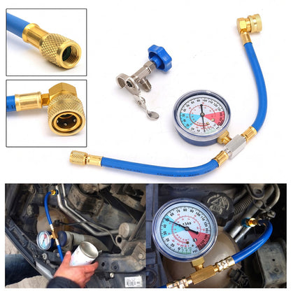 Universel AC Påfyldningsslange med Manometer (R134A/R12/R22)