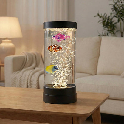 Afslappende LED Akvarie-Boblelampe med Fjernbetjening