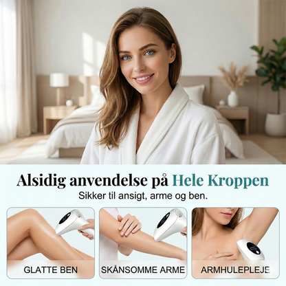 Professionel IPL Laser Hårfjerner (8 Niveauer) – Få Silkeblød Hud i Hjemmet