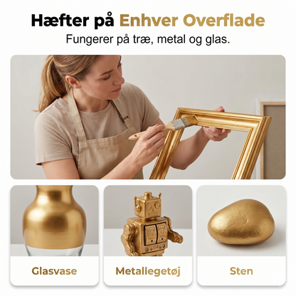 Vandbaseret Metallic Maling--Lugtfri Guld/Sølv