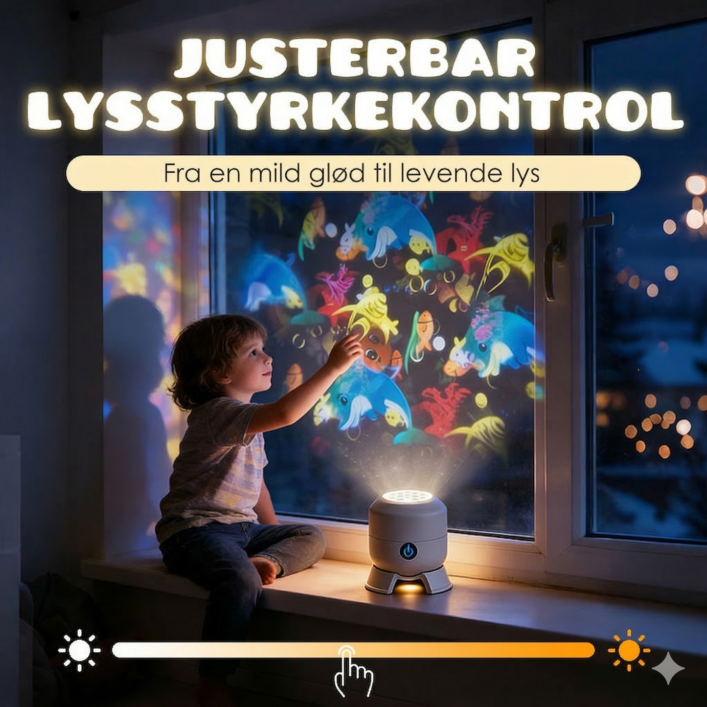 Dynamisk roterende LED-projektorlampe