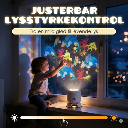 Dynamisk roterende LED-projektorlampe