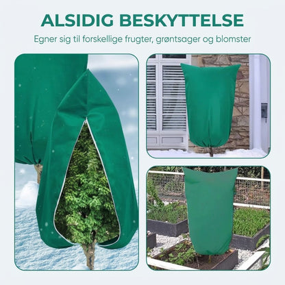 Vinterovertræk til Planter med Lynlås og Snoretræk – Frostsikker, Transparent Vindue & Robust Design – Ideelt til Frugttræer, Grøntsager og Potteplanter
