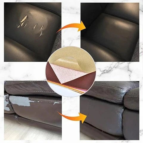 Selvklæbende Læder-reparationssæt – Hurtig Lapning af Sofa, Bilsæder & Tasker