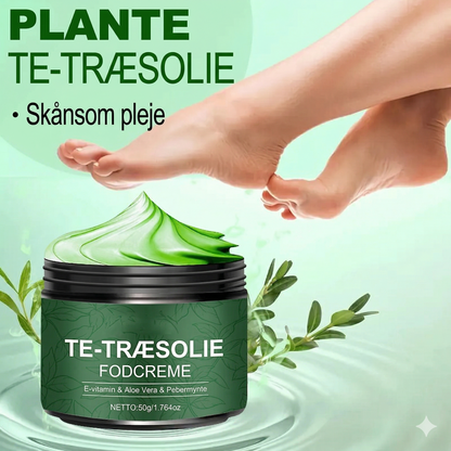 Beroligende Fodcreme med Aloe Vera og Tea Tree Olie – Slip for Tørre, Ru Fødder og Revner