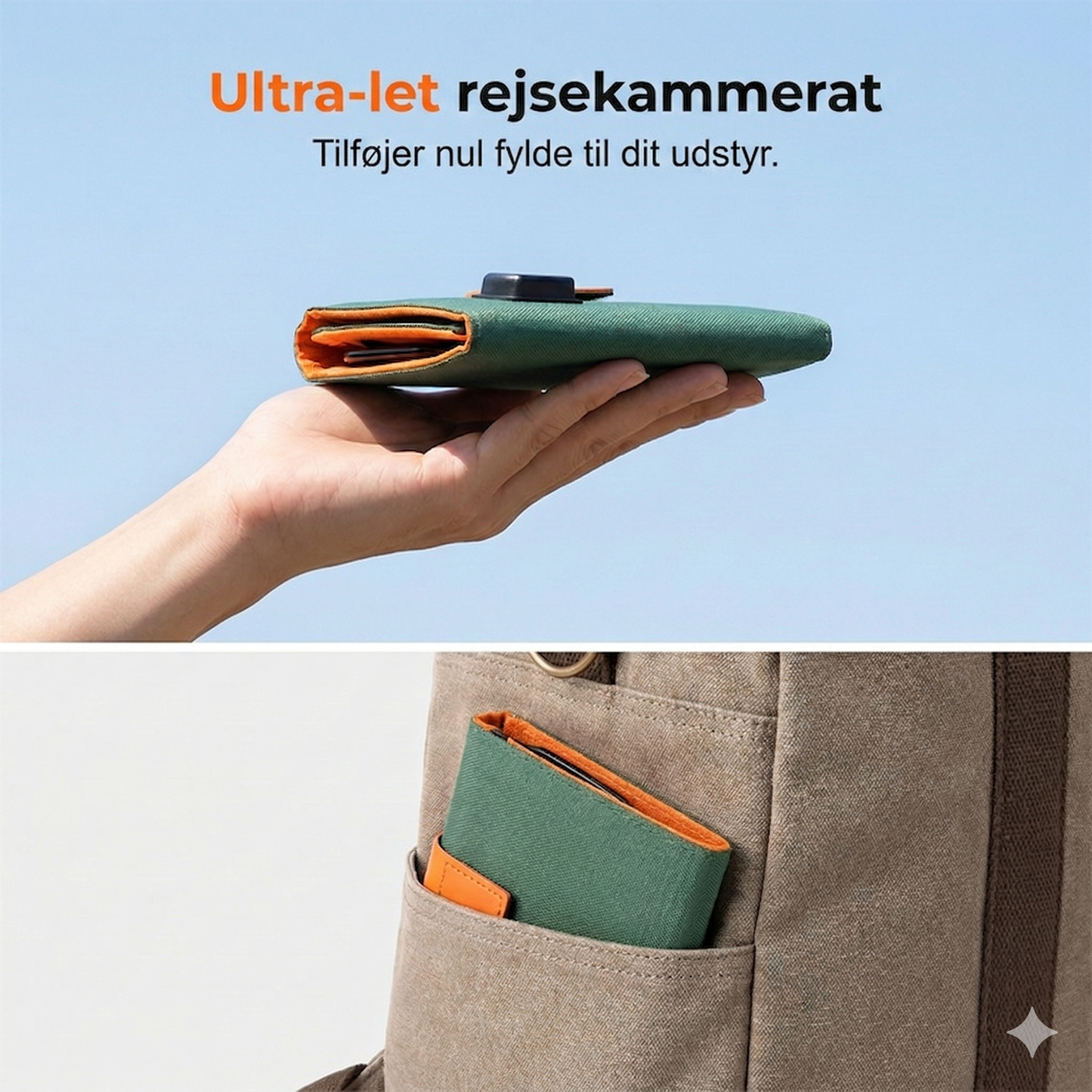 Foldbart Bærbart Solcellepanel med USB – Kompakt Oplader til Outdoor
