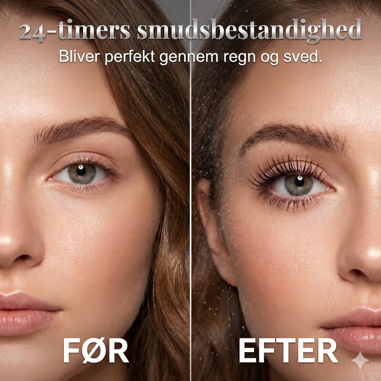 Vandfast Fibermascara med Metalbørste: Dramatisk Længde og 24-Timers Hold