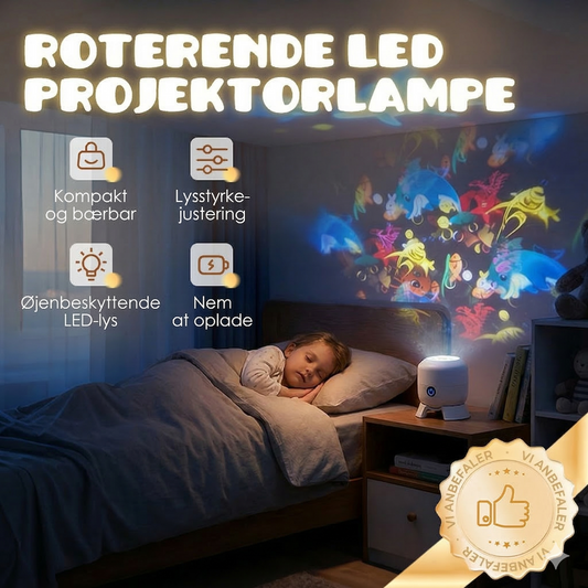 Dynamisk roterende LED-projektorlampe
