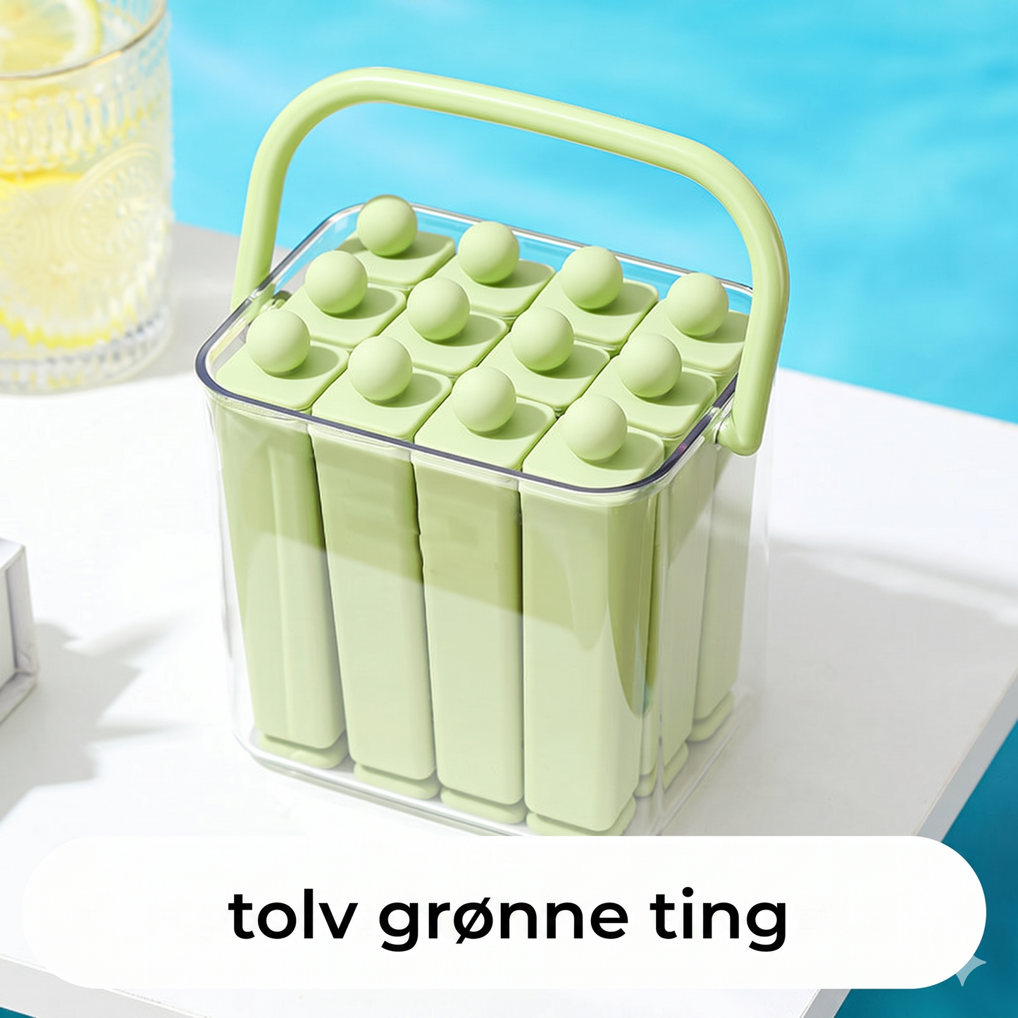Fleksibel Silikone Isform til Isstave (Perfekt til Vandflasker)