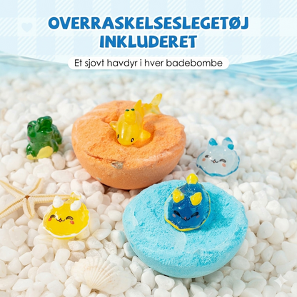 12-PakMagiske Badebomber med Havdyr– Gør Badetid til en Sjov Leg