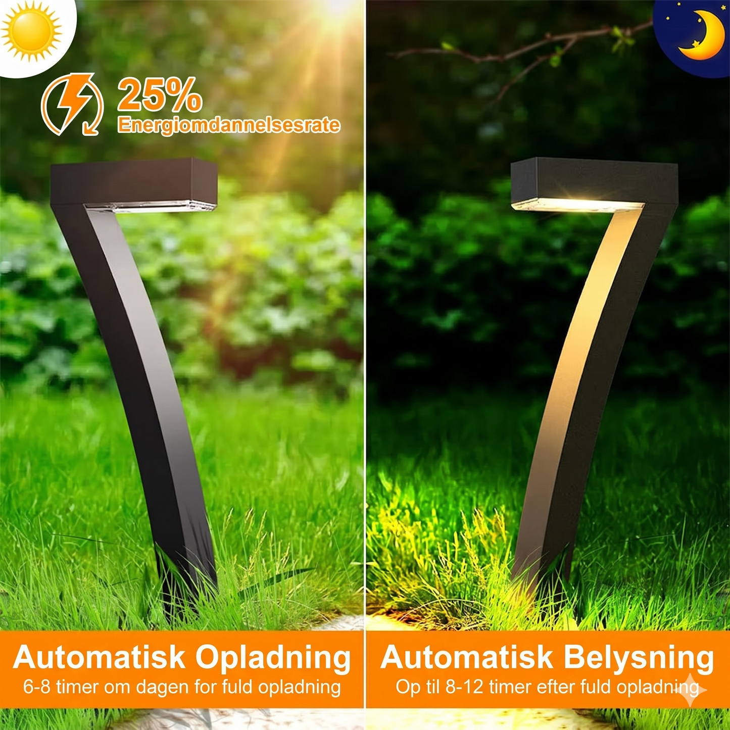 Moderne 7-Formet Solcellelampe til Have (IP65)