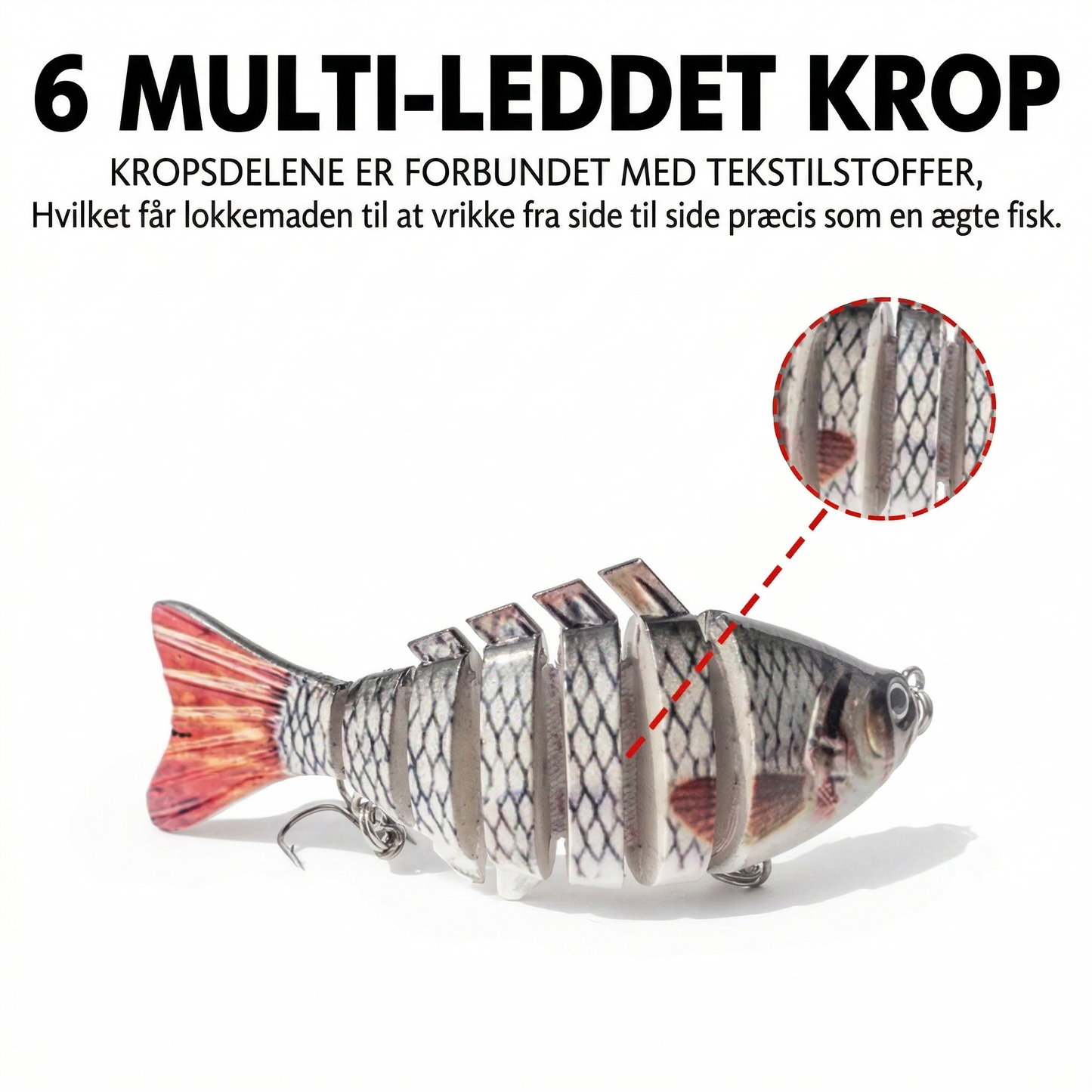 Flerleddet Bionisk Wobler – Livagtig Fiskeagn til Fersk- og Saltvand